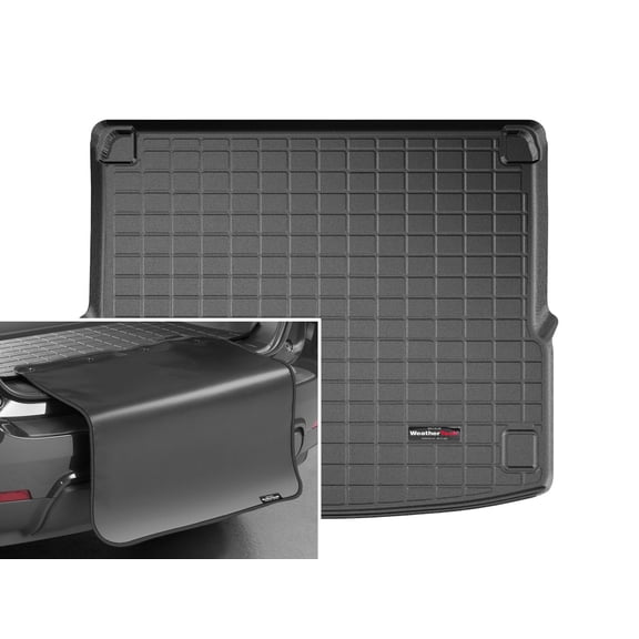 WeatherTech Cargo Trunk Liner with Bumper Protector compatible with 2020-2025 Audi Q5 PHEV - Behind 2nd Row w/ Bumper Protector, Black