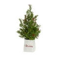thumbnail image 2 of Melrose Potted "Joy" and "Peace" Pine Artificial Christmas Tree - 16.5" - Unlit, 2 of 3