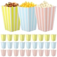 thumbnail image 1 of MasteelfCA 60 Pcs Popcorn Boxes Colorful Striped Snack Boxes Candy Containers for Home Theater Party Carnival, 1 of 9