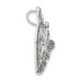 thumbnail image 2 of Sterling Silver Floral Brooch with Marcasite Inlay, Vintage Leaf Design Pin for Women, Elegant Formal Jewelry, Antique Style Lapel Accessory for Special Occasions, 2 of 4