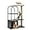 Black, variant on 47 Inches Cat Tree Tower, Modern Multi-level Cat Tower with Jute Scratching Posts & Sisal Board, Cat Condo and Hanging Ball, Wood Cat Tree with Metal Frame for Indoor Cats Large Adults (White)