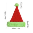thumbnail image 3 of NWOKYZGH 1Pc Christmas Elf Santa Hat Adults Red and Green Santa Hats Thicken Plush Funny Christmas Hats for Xmas New Year Festive Holiday Party Supplies, 3 of 6