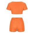 thumbnail image 6 of Babysbule Women Shorts Fashion Women Summer Vest Camis Short Pants Suit Set Short Sleeve Bandage Sets, 6 of 6