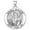 White Gold, variant on Saint Naomi OVAL Religious Medal - 2/3 x 3/4 in Size of Nickel, Sterling Silver