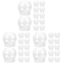 36 Pcs DIY Snow Globe Kit, Clear Plastic Water Globes for Cap Crafts for DIY Crafts Snowman Winter Holiday Home Decoration Kids and Adults Party Gift Supplies