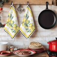 thumbnail image 6 of Yellow Lemon Kitchen Towels Set of 1, Summer Botanical Black White Plaid Pastoral Absorbent Dish Towels for Kitchen, Microfiber Hand Towel, Quick Drying Tea Towel for Cleaning Decorative Dishcloths, 6 of 7