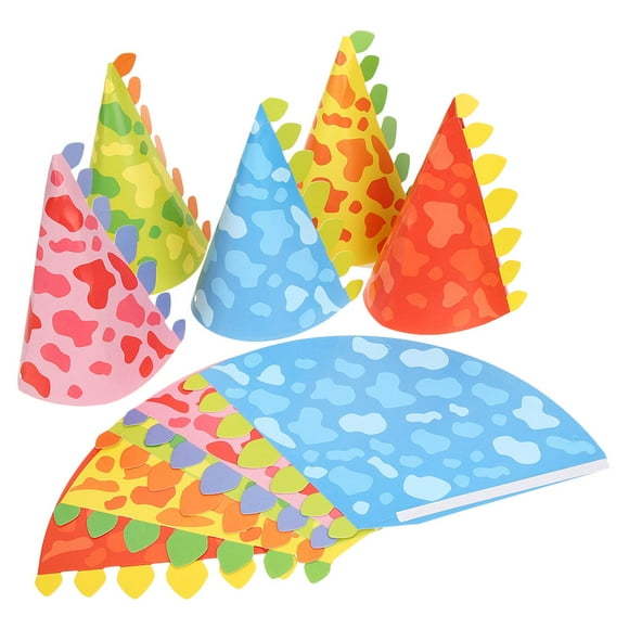 SHISUYAN 10pcs Dinosaur Party Hats For Kids Birthday Party Creative Toddler Dinosaur Hat Dinosaur Shape Birthday Party Supplies And Decorations