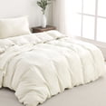 thumbnail image 3 of 100% Pure Linen Duvet Cover with Button Closure and Corner Ties Soft & Breathable - Cream King/Cal King, 3 of 7