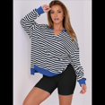 thumbnail image 4 of Sudaderas Oversize para Mujer, Túnicas de Larga con Cuello en V, Jersey Holgado, Atuendo de Otoño 2025. y Negro XL, 4 of 7