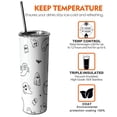 thumbnail image 6 of 20oz Minimalist Halloween Ghost Pattern Skinny Tumblers Stainless Steel Tumbler with Lid and Straw,Vacuum Insulated Double Wall Travel Tumbler Cups with Cleaning Brush for Coffee,Tea, 6 of 6