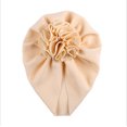 thumbnail image 1 of Wangsaura Infant Flower Hedging Cap Wild Baby Sun Flower Pleated Turban Hat, 1 of 3
