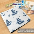 thumbnail image 5 of Leather Cover Photo Album 80 Pockets 4x6 Photos Bookshelf Picture Album Ships and Anchors, 5 of 9