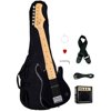 Directly Cheap 1/2-Size Kids Electric Guitar with Amplifier Pack, Gig Bag, Strap and Cable, 30" Black