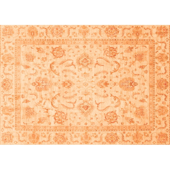 Ahgly Company Indoor Rectangle Oriental Orange Traditional Area Rugs, 5' x 8'