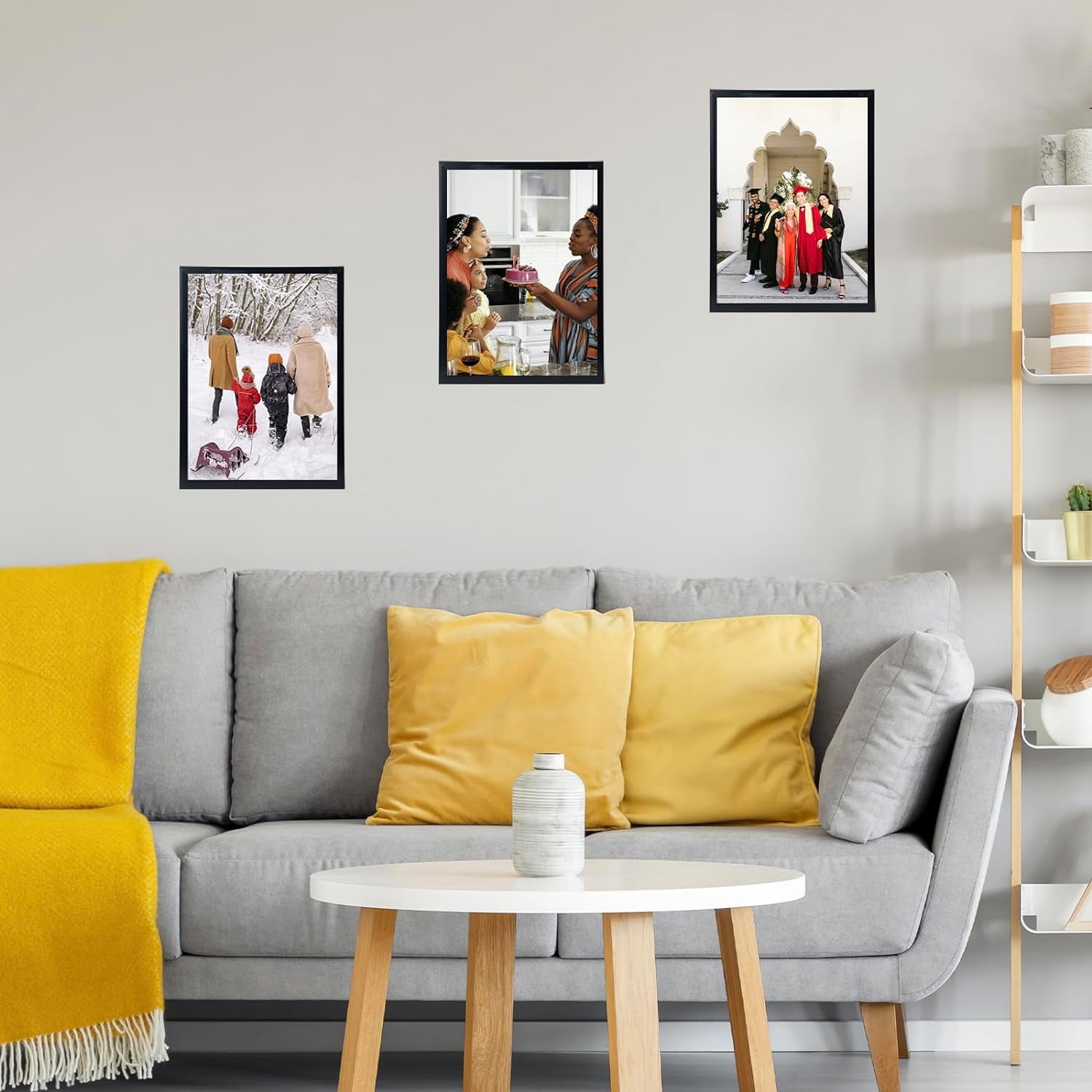 11x14 Picture Frame Black for Wall Hanging, Wall Mounting Horizontally or Vertically, 11 x 14 Wall Gallery Poster Photo Frame with Shatter Resistant Plexiglass, Black