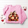 thumbnail image 6 of TKLPEHG Thanksgiving Sweatshirts for Women Crew Neck Pumpkin Graphic Sweatshirt Long Sleeve Loose Fit Fall Fashion Tops Casual Holiday Pullover (Pink,XL), 6 of 8