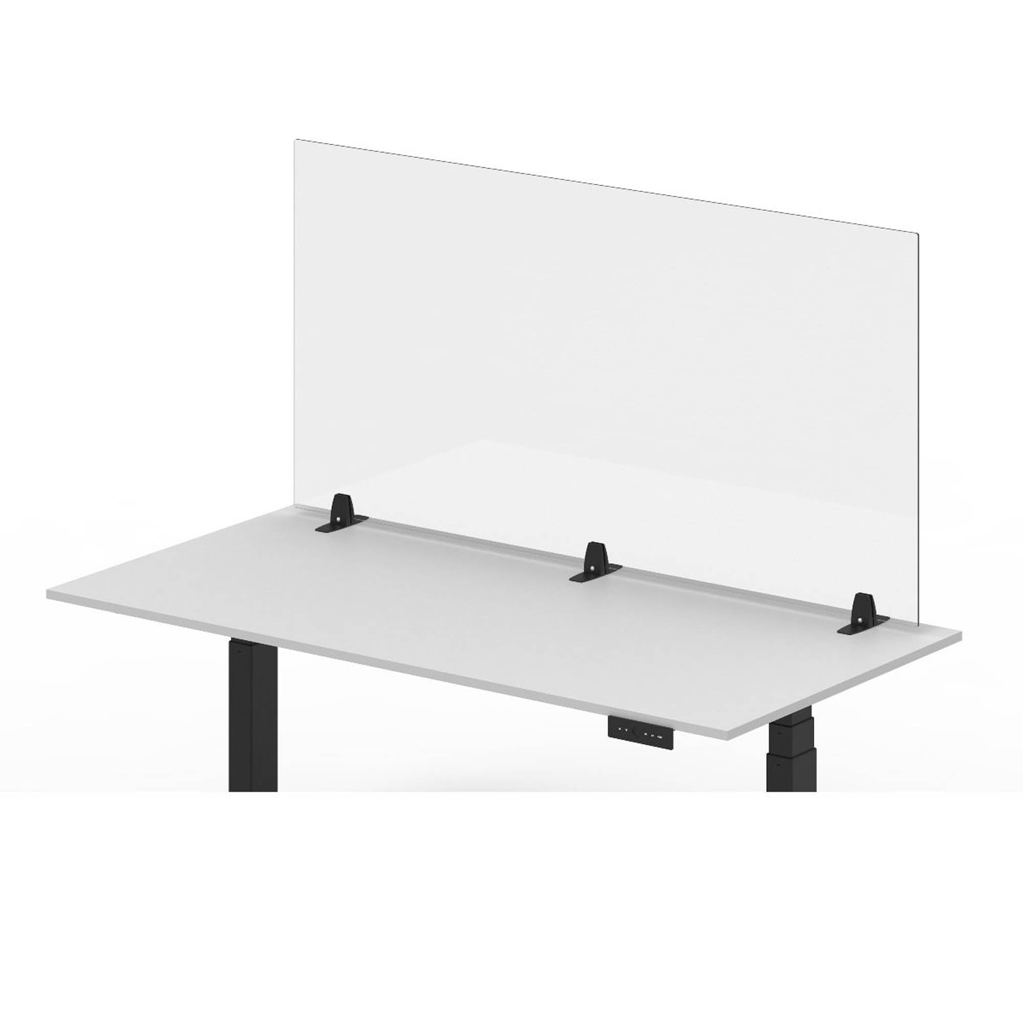 Offex Clear Desktop Panel, Freestanding Protective Acrylic Shield and