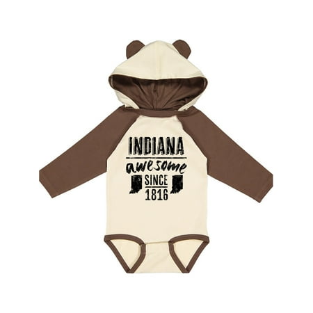 

Inktastic Indiana Awesome Since 1816 Gift Baby Boy or Baby Girl Long Sleeve Bodysuit