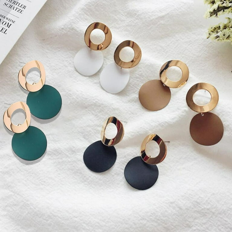 Hollow circle shop earrings