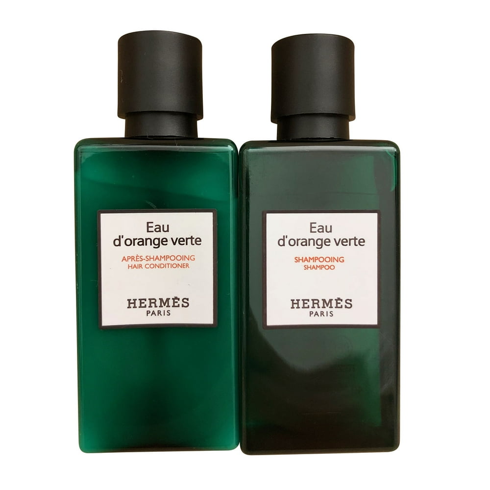 Hermes Eau d'orange Verte Shampoo 1.35 OZ & Conditioner Travel Set 1.35