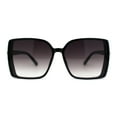 thumbnail image 2 of Womens Luxury Rhinestone Jewel Trim Rectangular Butterfly Sunglasses Black Silver Smoke, 2 of 4