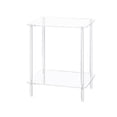 thumbnail image 3 of Mesita de noche de acrílico, mesa auxiliar, mueble minimalista para dormitorio, mesita de noche de 2 niveles, fácil montaje para pasillo, hogar, mesit, 3 of 9