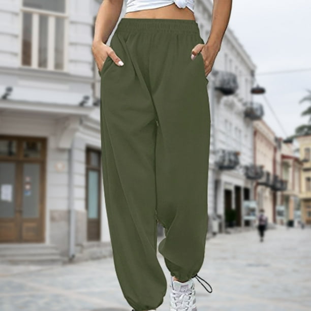 Lutabuo Women Basic Sweatpants Loose Fit Cotton Sport Dancing Trousers  Streetwear Outfit 