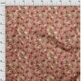 thumbnail image 4 of oneOone Silk Tabby Red Fabric Abstract Floral Quilting Supplies Print Sewing Fabric By The Yard 42 Inch Wide-1ra, 4 of 5