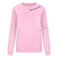 thumbnail image 4 of HOMBOM Graphic Sweatshirt for Women Crew Neck Pullover Solf Cute Christmas Long Sleeve Womens Tops Pink, 4 of 4