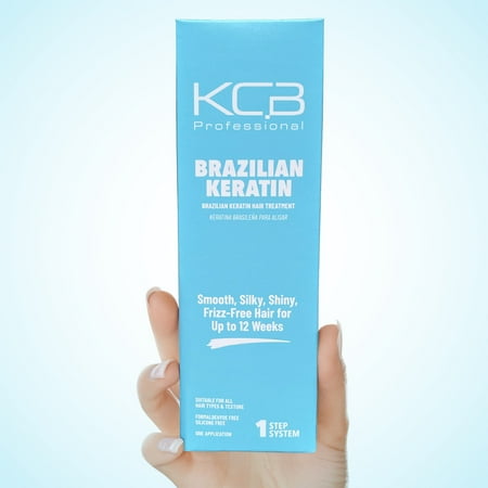 KCB Professional Brazilian Keratin, 1 Step Keratin Hair Treatment Kit at Home. Straightening and Hair Frizz Control, All Hair Types, 3.38Floz