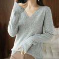 thumbnail image 7 of Tittly Pullover Sweaters Sweaters for Women Light Sweaters For Women Long Sleeve Crew Neck Lightweight Soft Knitted Pullover Knitted Blouse Pullover Sweaters Womens Sweaters Grey XXL, 7 of 7