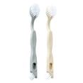 thumbnail image 1 of MasteelfCA 2 Pcs Brosses à Chaussures Brosse à Poils pour Polissage Beige Gris, 1 of 8