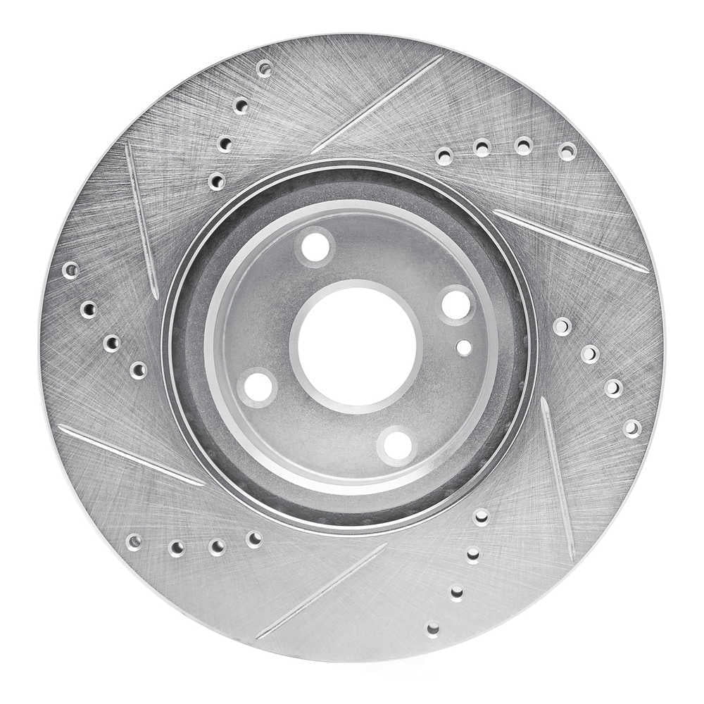 Dynamic Friction Company 631-80074R DFC Brake Rotor - Drilled And Slotted - Silver