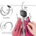 thumbnail image 7 of Belt Hanger, Belt Organizer for Closet,Rotatable Tie Rack,Belt Holder,Hanging Closet Storage Hook for Belt, Bra, Tank Top, Tie, Scarf, Purse,4PCS,Black, 7 of 7