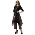thumbnail image 3 of Moomaya Ensemble Kurti Asymétrique Imprimé pour Femme Grande Taille, Chanderi en Coton, 1 Unité, 3 of 6