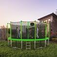 thumbnail image 3 of CITYLE 16 FT Trampoline 1500 LBS for Adults and 10 Kids, Heavy Duty Outdoor Trampoline with Basketball Hoop and Enclosure Net, Trampoline with Lights, Wind Stakes, No Gap Design,, 3 of 6