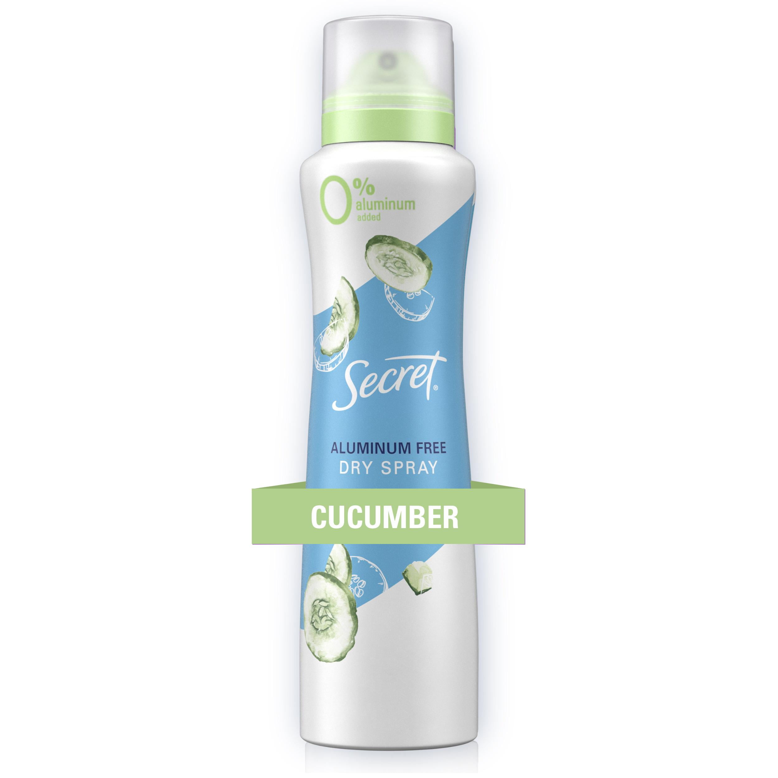 Secret Dry Spray Aluminum Free Deodorant for Women, Refreshing Cucumber, 4.1 oz