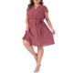thumbnail image 4 of GRACE & GRANDEUR Vestido de Verano para Mujer Talla Grande con Mangas Cortas y Escote en V, Vestido Midi Floral 3X Rojo, 4 of 6