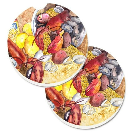 

Lobster with Old Bay Set of 2 Cup Holder Car Coaster