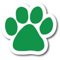 Magnet Me Up Green Pawprint Magnet Decal, 5 Inch, Vinyl Automotive Magnet