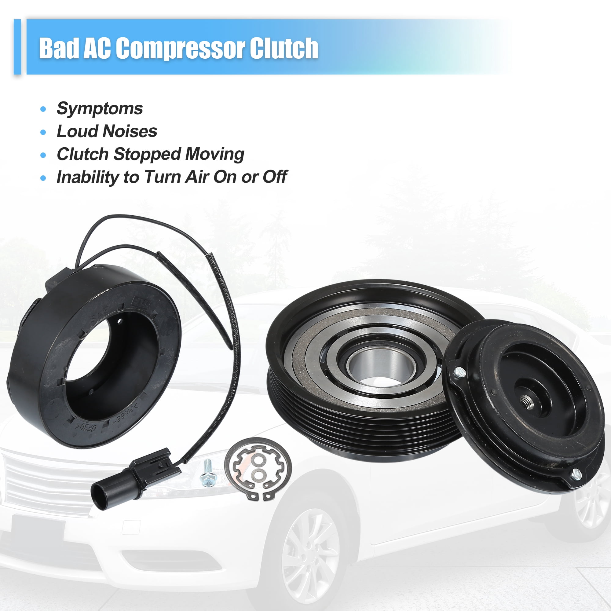 Unique Bargains AC Compressor Clutch Set Replace for Kia Forte 2010-2013