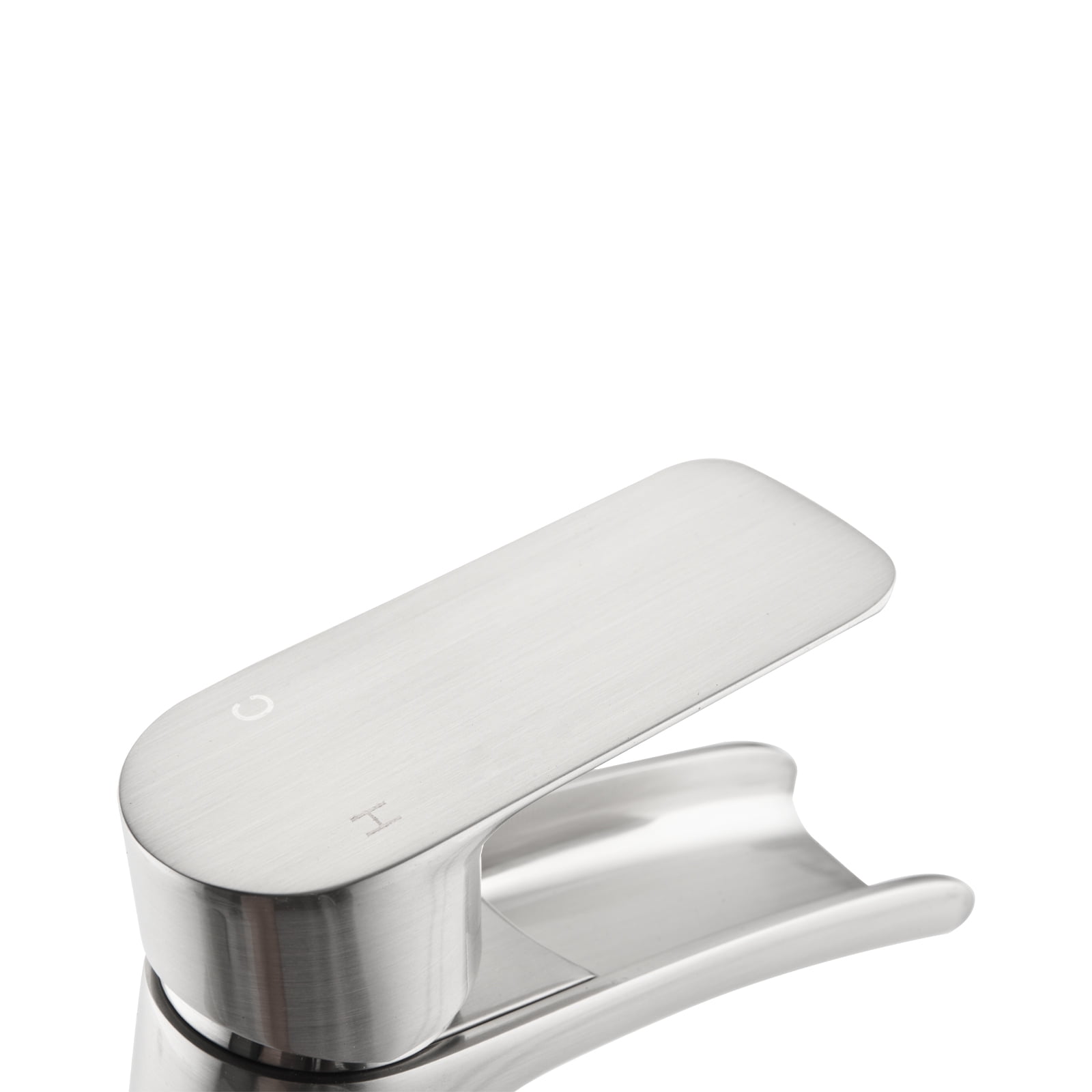 Waterfall Bathroom Faucet Single Handle Bathroom Sink Faucets 1 or 3 Hole Solid Vanity Faucet with Deck Plate & Overflow Pop Up Drain Brushed Nickel