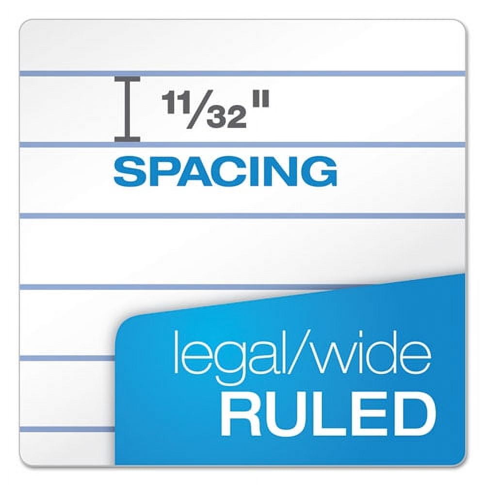 Gold Fibre Writing Pads, Wide/legal Rule, 50 White 8.5 X 11.75 Sheets, 4/pack | Bundle of 2 Packs