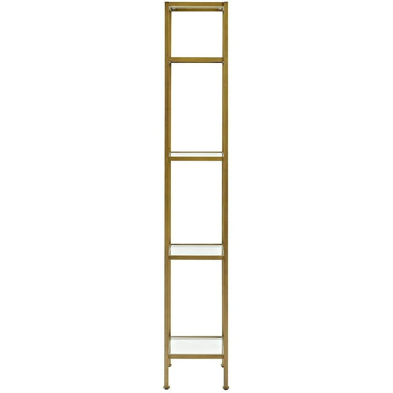 Crosley aimee narrow etagere in gold discount