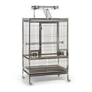 Prevue Pet Products Large Stainless Steel Playtop Bird Cage in Silver Finish 3455