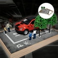 thumbnail image 4 of 2x 1/24 Modelo de de Estacionamiento Modelo de Estacionamiento Modelo de Vehículo Exhibición de Vehículo Modelo de Decoración Sunnimix Mini estacionamiento, 4 of 8