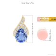 thumbnail image 3 of ANGARA Natural Solitaire Pear-Shaped 1.65 ct Tanzanite Flame Pendant in 14K Yellow Gold for Women (Size-9x7mm) | December Birthstone, Anniversary, Jewelry Gift for Women | Natural Tanzanite Necklace, 3 of 8