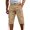Khaki, variant on YABCSAZ Men's Cargo Shorts Knee Length Summer Shorts Cotton Capri Shorts, Lightweight Breathable Outdoor Casual 3/4 Length Elastic Waist Drawstring Capri Cargo Pants with Multi Pockets