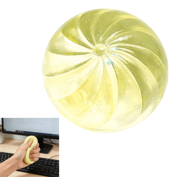 Glitter Dumpling Squishies Soft Squeeze Sensory Toys Cute Bao Bun Fidget for Stress Relief Easter Basket Stuffers Party Favors Yellow