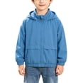 thumbnail image 2 of HAOTAGS Boys’ Casual Hooded Zip-Up Jacket Lightweight Sun Protection Relaxed-Fit Long-Sleeve Outerwear Blue Size 4T, 2 of 8